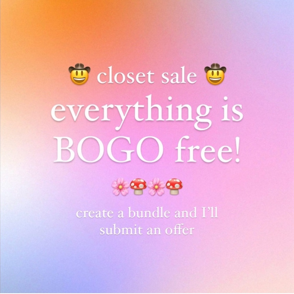BOGO Free Closet Sale
